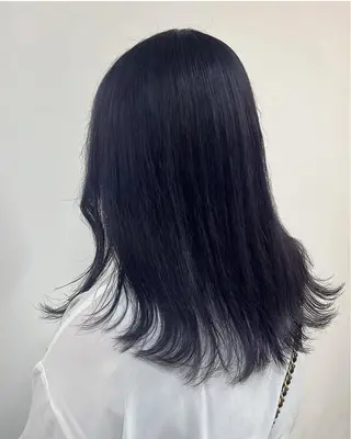 セミロング カラー person♡kii マオのヘアスタイル
