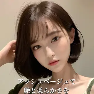 ショート ショートヘア くすみカラー、大場猛のヘアスタイル