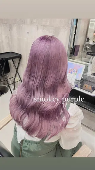 ロング カラー パーマ ヘアアレンジ メンズ キッズ ネイル マツエク・マツパ アイブロウ 🐺ウルフ×ハイトー ン🖤Yukinoのヘアスタイル