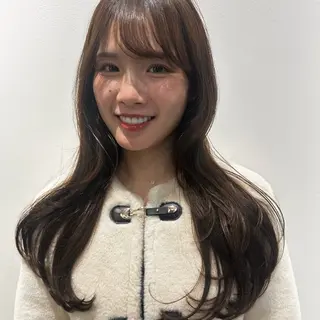 ロング 田中 遥陽のヘアスタイル