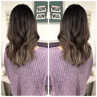 ロング カラー 京都大人女性ショート 徒歩1分/秋山のヘアスタイル