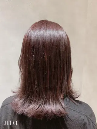 セミロング カラー エンドウ　ミノリ🤎 /半個室/レイヤーのヘアスタイル