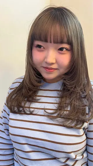 セミロング 🍒暖色/艶カラー/ moe🍒のヘアスタイル