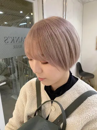 ショート カラー ヘアアレンジ BANK'S hair所属・💐ケラチン 髪質改善寺坂雄飛💐のヘアスタイル