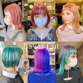 ショート カラー レイヤーカット匠 イソザキノリユキのヘアスタイル