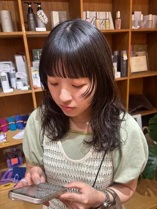 ミディアム パーマ 韓国風ヘア/パーマ ♡あゆのヘアスタイル