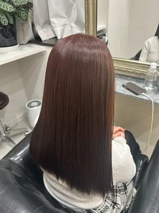 カラー ケアブリーチ/透明感 ピンクカラー/ふうとのヘアスタイル