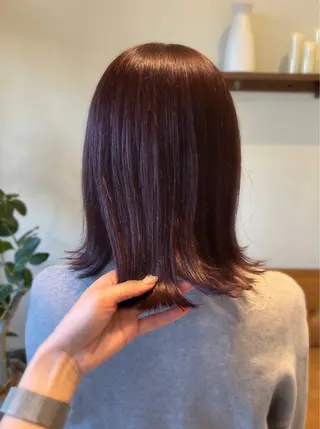 ミディアム アフェクション大曽根所属・💞暖色艶カラー/ ホウツキカナ🍒のヘアスタイル