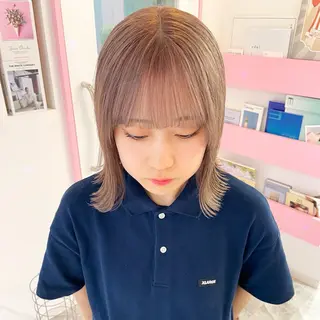 ショート カラー 🎀ミルクティー/暖 色×レイヤー/マリアのヘアスタイル