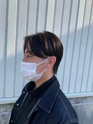 メンズ 名竹聖治/透明感 カラー/縮毛矯正のヘアスタイル