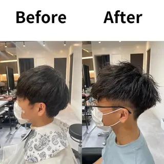 ショート 髪質改善× ハイライト溝江のヘアスタイル