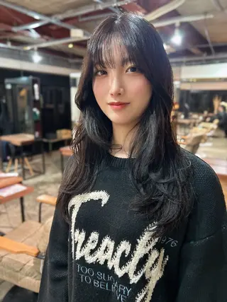 ロング カラー ヘアアレンジ ダブルカラー/ 透明感/SHISEIのヘアスタイル