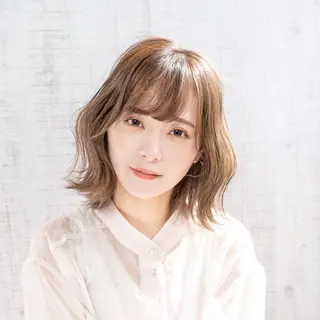 ミディアム カラー 新宿/韓国風レイヤー 髪質改善/渋谷直樹のヘアスタイル