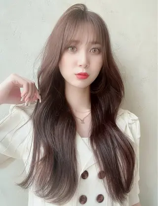 ロング 新宿✨顔周りカット 韓国ヘア/坂本亜裟海のヘアスタイル