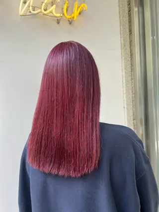 セミロング 店長🩷艶カラー 🧡💛リサ🫧のヘアスタイル