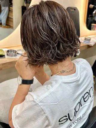 パーマ ショートボブ募集 ハグのヘアスタイル