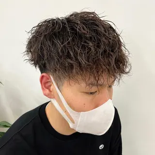 ショート カラー パーマ ヘアアレンジ メンズ 💎髪質改善特化💎 RUITOのヘアスタイル