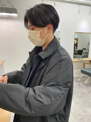 ショート パーマ メンズ 森貴裕/ベージュ/ パーマ/オリーブのヘアスタイル