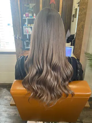 ロング カラー ブリーチ毛対応酸性 ストレート🌈サキのヘアスタイル