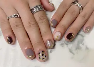 ロング カラー ネイル Q Free nailsのネイルデザイン