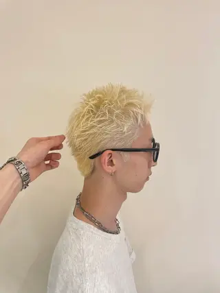 メンズ メンズ縮毛矯正 ブリーチカラー/まやのヘアスタイル