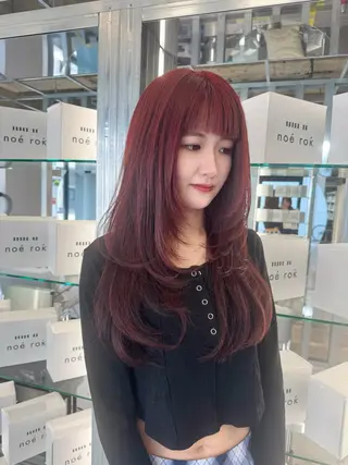 ロング カラー 大場 菜月のヘアスタイル