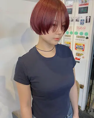 ショート ボブ/透明感カラー Fukaのヘアスタイル