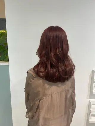 セミロング カラー ヤマナカ エリカのヘアスタイル