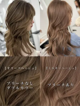 ロング カラー 顔まわりの神様✨ 透明感カラー藤嶋秀幸のヘアスタイル