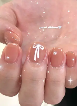 ネイル 🎀チーク/ちゅるん 🫧chisa🎀のネイルデザイン