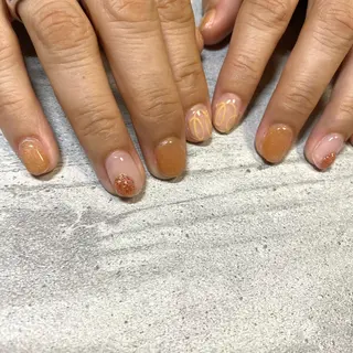 ショート カラー パーマ ヘアアレンジ メンズ キッズ ネイル マツエク・マツパ アイブロウ 今福鶴見ネイル 8(ｴｲﾄ)のネイルデザイン