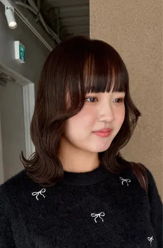 ミディアム YUKI🎀透明感 カラー/暗髪艶カラーのヘアスタイル