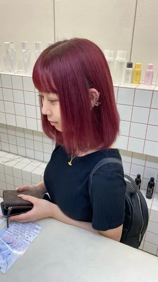 ミディアム カラー NIKO/名古屋/ 伏見/花屋併設のヘアスタイル