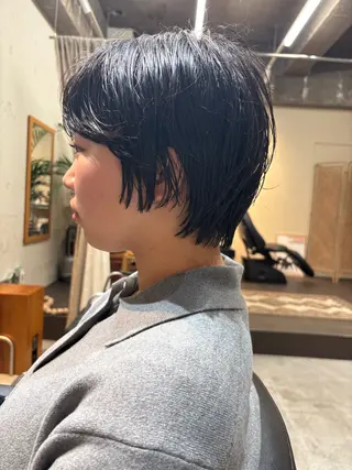 ショート パーマ 永田 愛莉のヘアスタイル