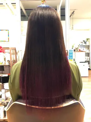 ロング カラー 青野 文香のヘアスタイル