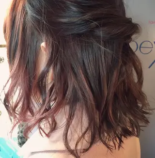 ミディアム カラー パーマ 原宿サロン代表 デザインカラー伊藤卓のヘアスタイル