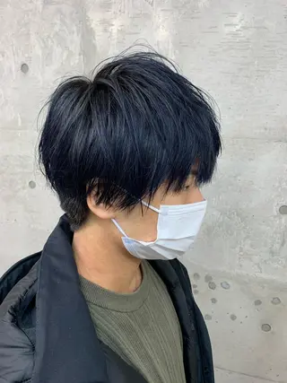 ショート カラー メンズ クセを最大限に活かす メンズパーマ奈良大祐のヘアスタイル