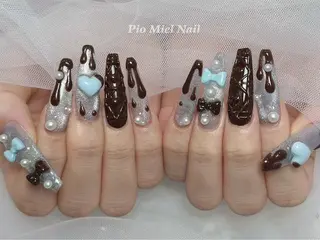 ネイル momo 長さだしのネイルデザイン