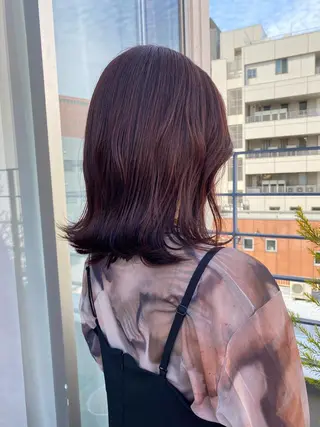 ミディアム カラー 暖色カラー/天神/ ヘイマサクラのヘアスタイル