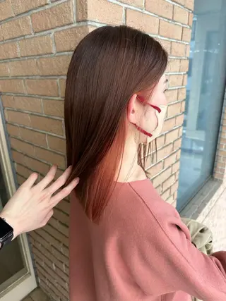 ミディアム yelm所属・🫒オリーブカラー ミディアムレイヤー✨のヘアスタイル