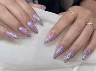 ネイル Kaka_ パラジェル、長さだしのネイルデザイン