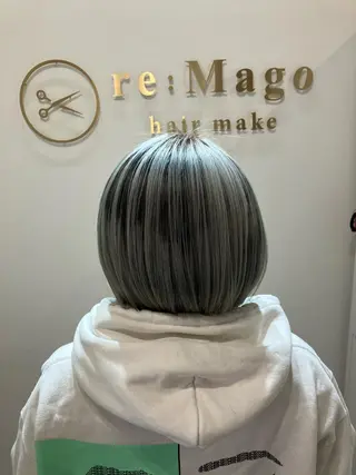 ショート カラー ヘアアレンジ キッズ 横浜関内髪質改善 re:Magoのヘアスタイル