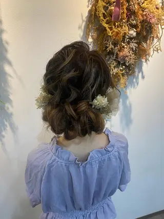 ロング ヘアアレンジ ブリーチなしベージュ /ヘアセット/ミユのヘアスタイル