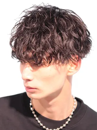 ショート カラー パーマ ヘアアレンジ メンズ スパイキー/フェザー /波巻き/かいとのヘアスタイル