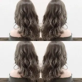 ロング カラー パーマ ✖️リーアキト LEEAKITO✖️のヘアスタイル