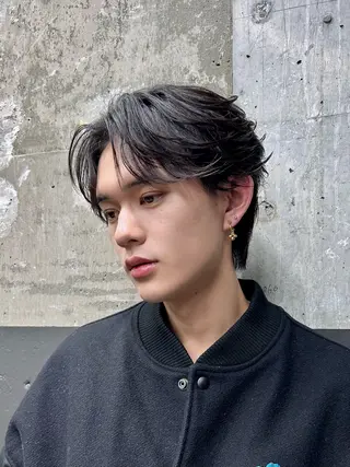 ミディアム メンズ 曲がる縮毛矯正 メンズ特化/鈴木美璃のヘアスタイル