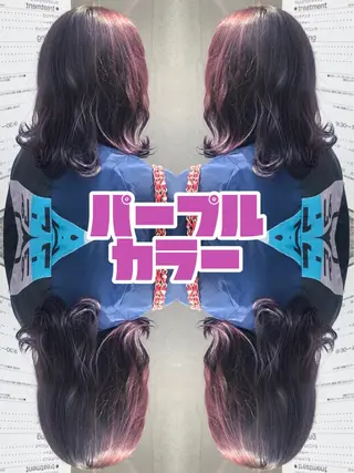 ミディアム カラー 永島 桜のヘアスタイル