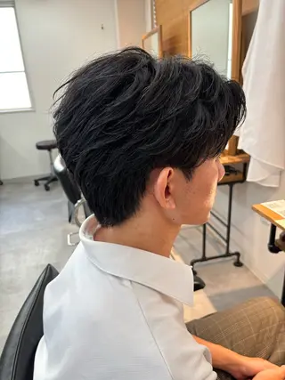 パーマ メンズ フェザーパーマ/韓国 /メンズカット/保立のヘアスタイル