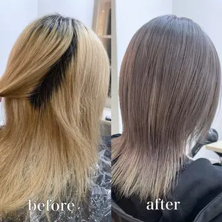 ミディアム カラー メンズ EMANON新宿南口所属・ケアブリーチ×艶カラ ー️🫧Shioriのヘアスタイル