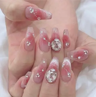 ネイル 【パラジェル・フィルイン】 T&BNAIL STUDIO所属・ナ サギ ロング無制限中のネイルデザイン